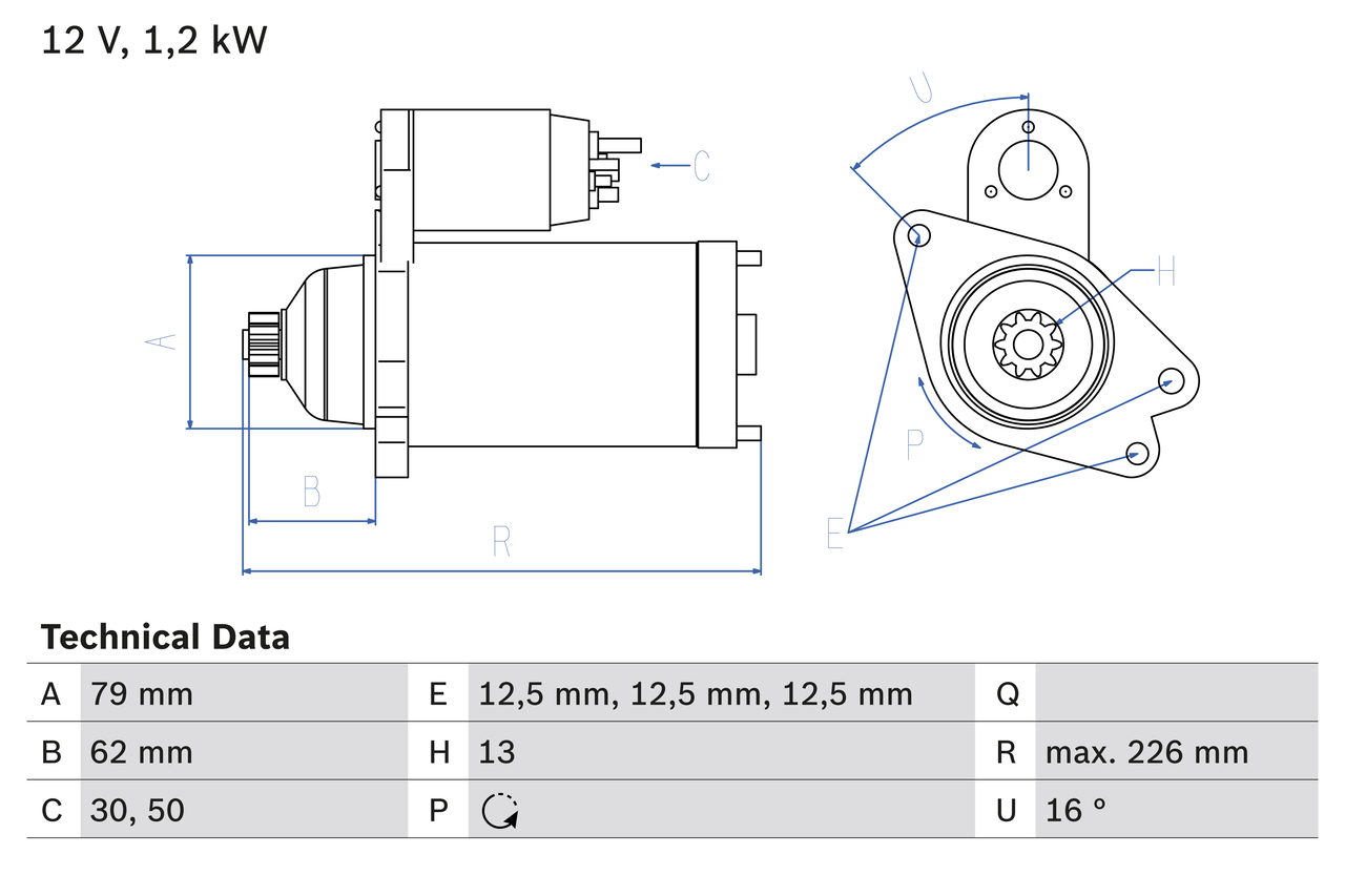 Starter 0 986 029 140 BOSCH