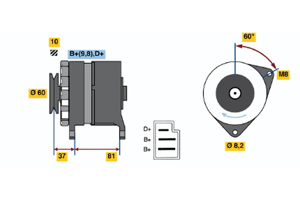 Generator / Alternator 0 986 030 780 BOSCH