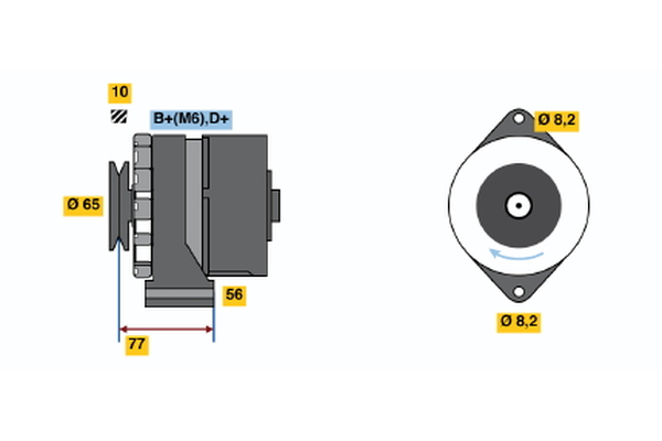Generator / Alternator 0 986 030 870 BOSCH