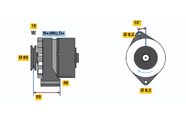 Generator / Alternator 0 986 030 910 BOSCH
