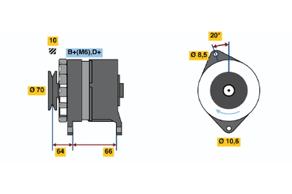 Generator / Alternator 0 986 030 990 BOSCH