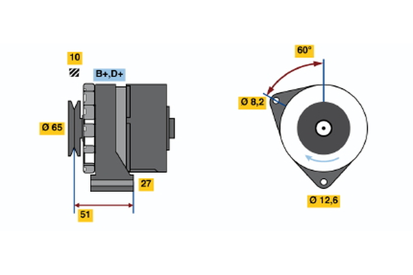 Generator / Alternator 0 986 031 090 BOSCH