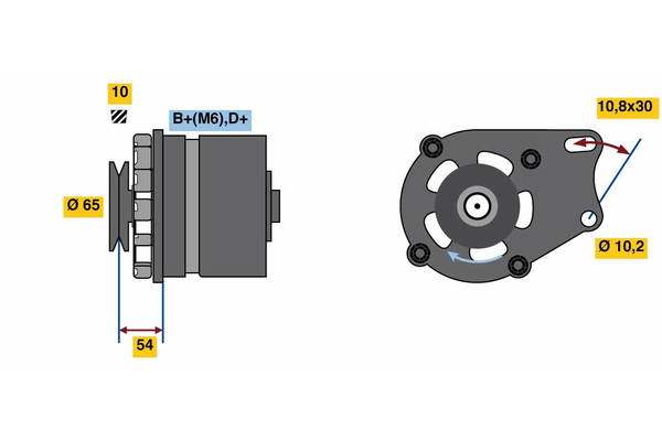 Generator / Alternator 0 986 032 340 BOSCH