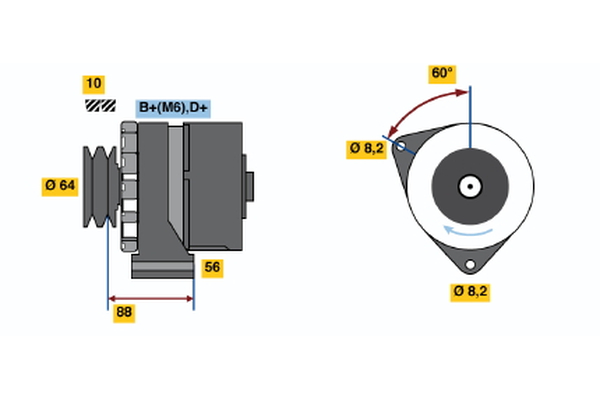 Generator / Alternator 0 986 032 930 BOSCH