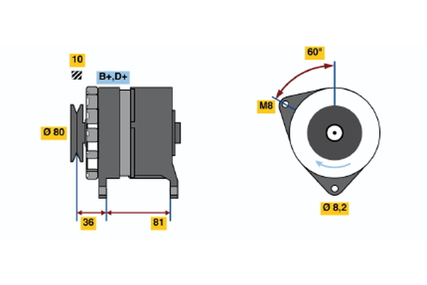 Generator / Alternator 0 986 033 310 BOSCH