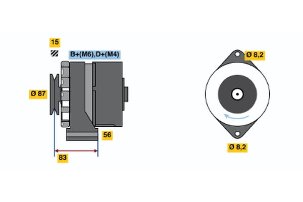 Generator / Alternator 0 986 033 320 BOSCH