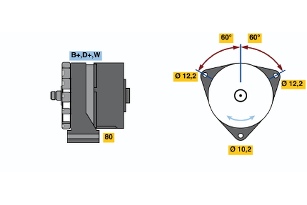 Generator / Alternator 0 986 033 570 BOSCH