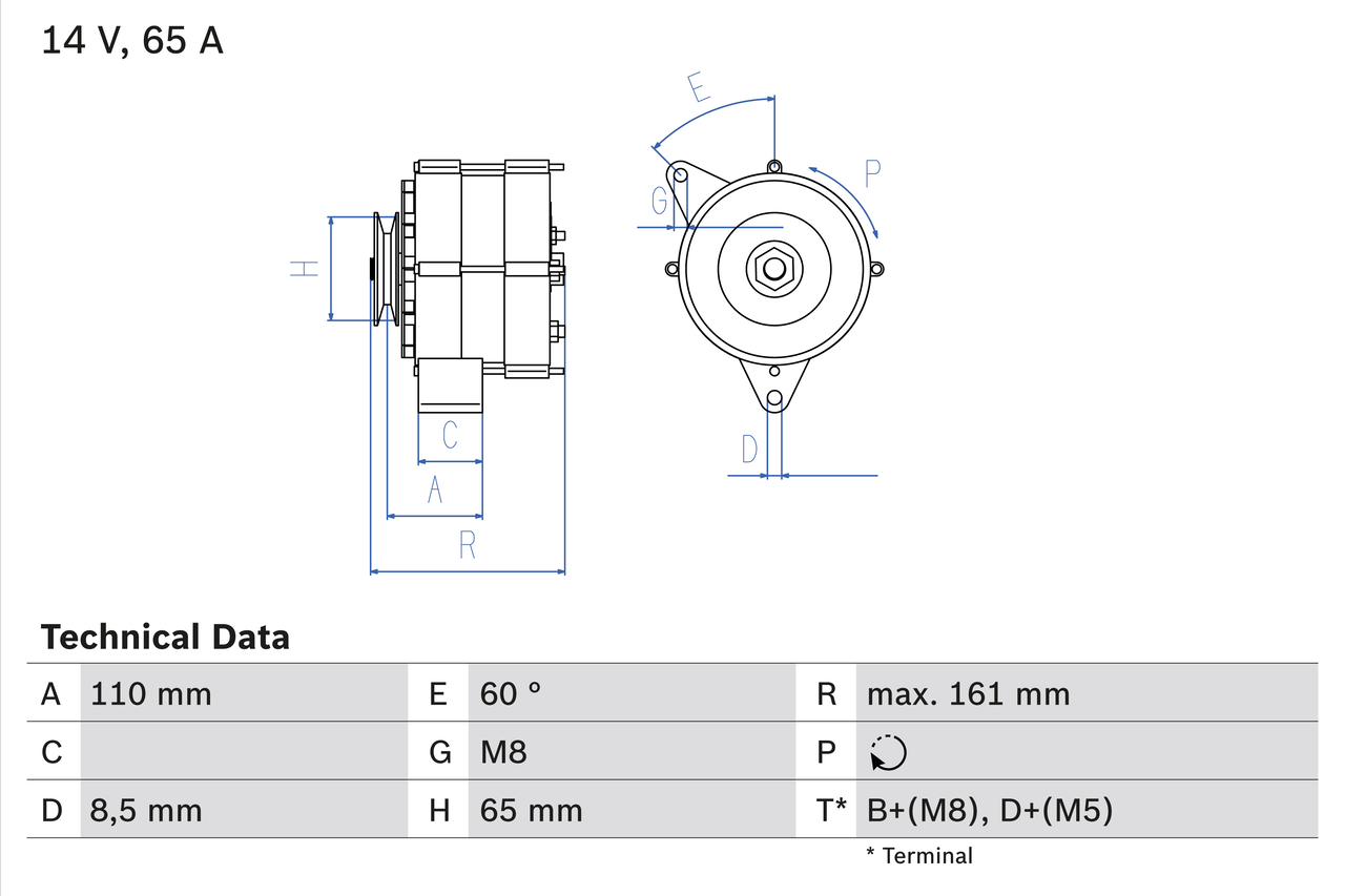 Generator / Alternator 0 986 034 230 BOSCH