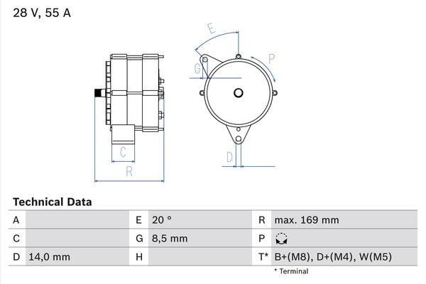 Generator / Alternator 0 986 034 370 BOSCH