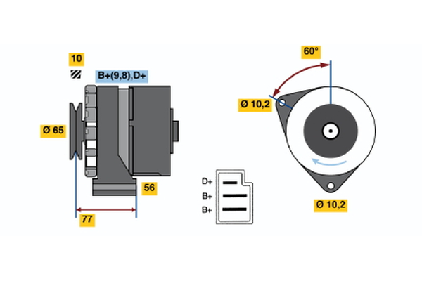 Generator / Alternator 0 986 034 620 BOSCH