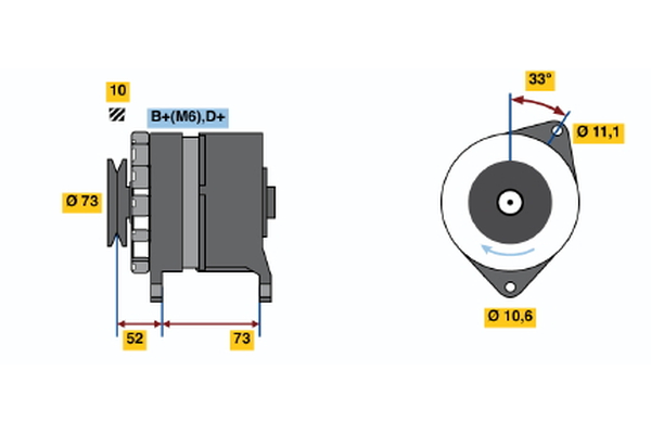 Generator / Alternator 0 986 034 640 BOSCH