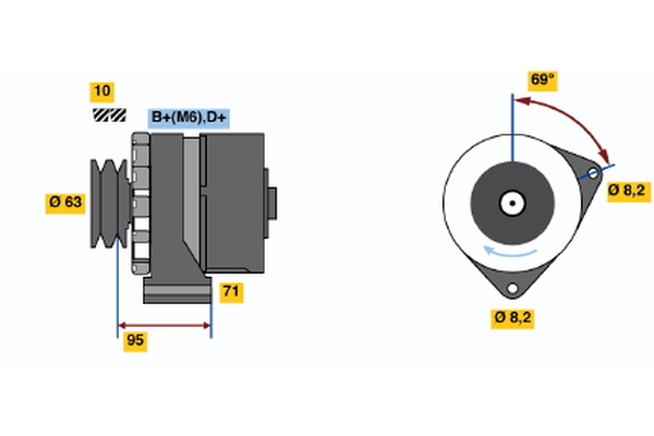 Generator / Alternator 0 986 034 700 BOSCH