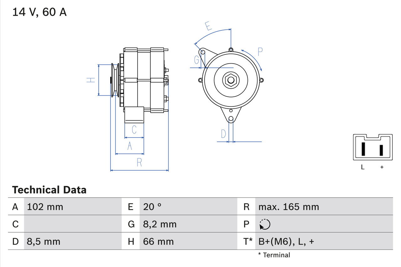 Generator / Alternator 0 986 034 740 BOSCH