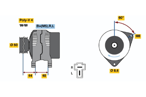 Generator / Alternator 0 986 035 291 BOSCH