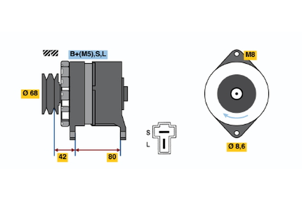 Generator / Alternator 0 986 035 431 BOSCH
