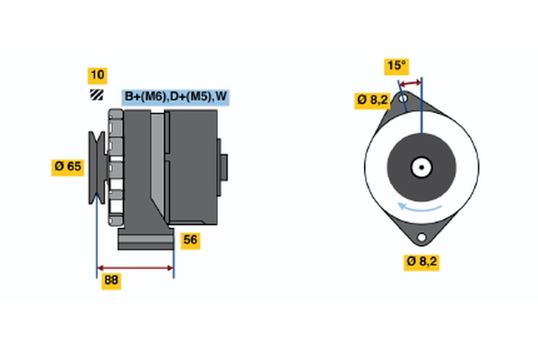 Generator / Alternator 0 986 036 250 BOSCH