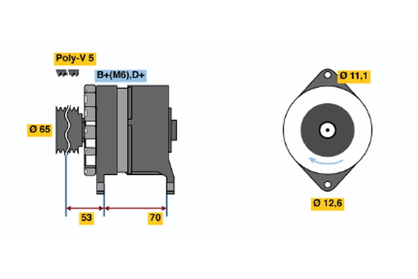 Generator / Alternator 0 986 037 150 BOSCH