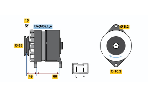 Generator / Alternator 0 986 037 281 BOSCH