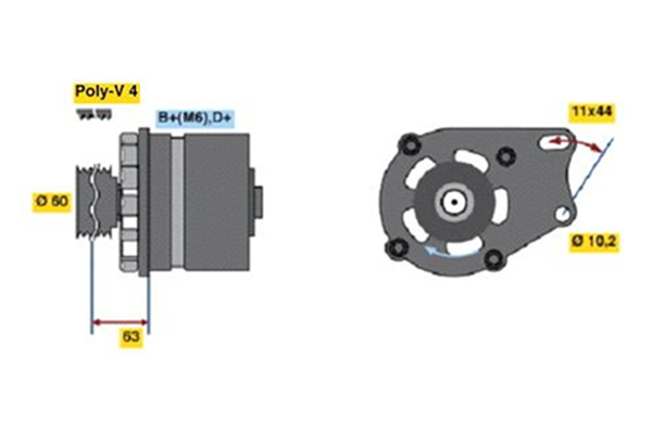 Generator / Alternator 0 986 038 621 BOSCH