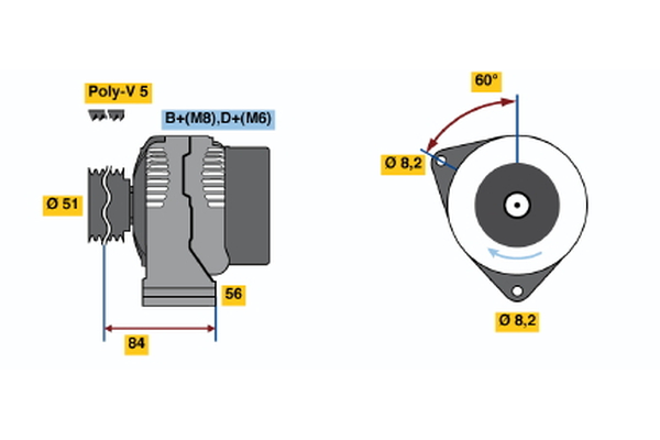 Generator / Alternator 0 986 039 431 BOSCH