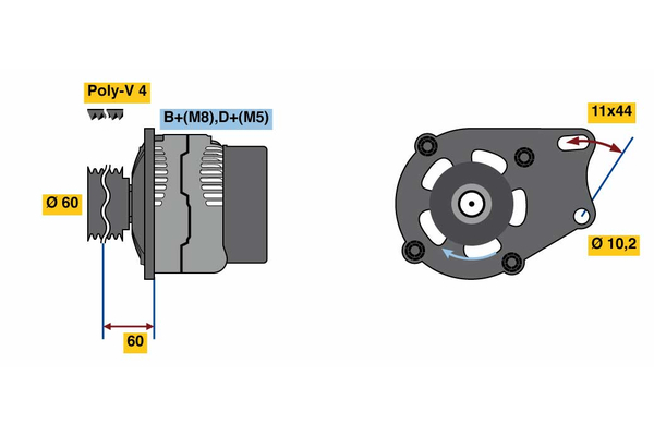 Generator / Alternator 0 986 039 471 BOSCH