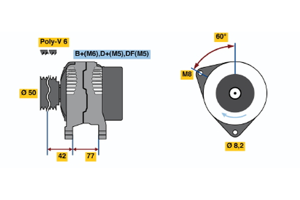 Generator / Alternator 0 986 039 700 BOSCH