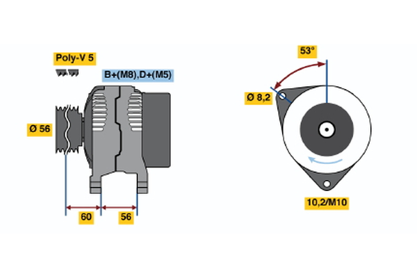 Generator / Alternator 0 986 040 231 BOSCH