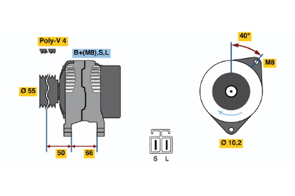 Generator / Alternator 0 986 040 900 BOSCH