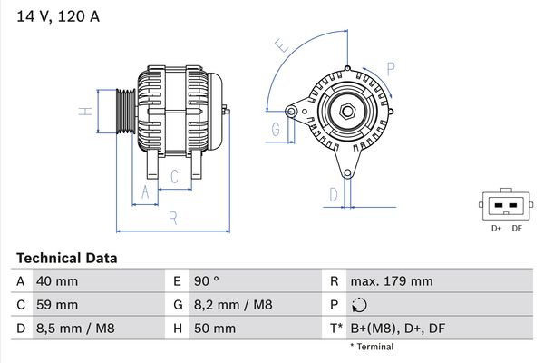 Generator / Alternator 0 986 041 300 BOSCH