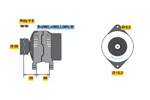 Generator / Alternator 0 986 041 441 BOSCH