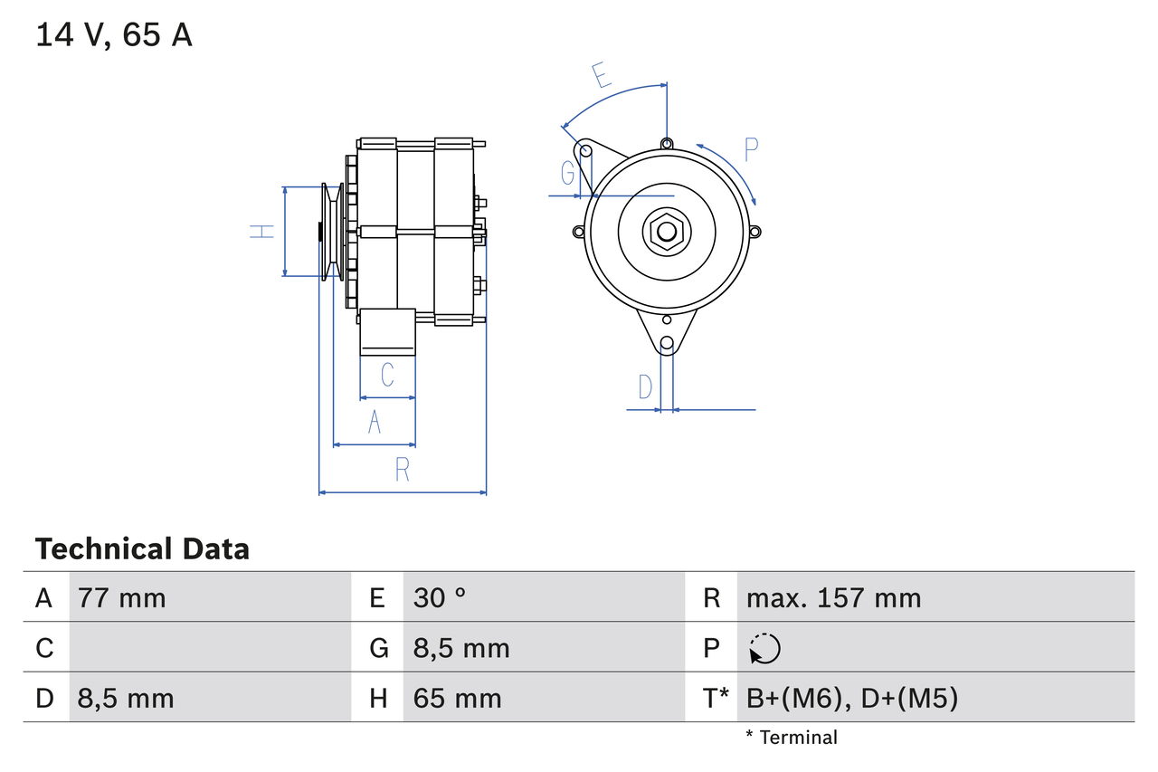 Generator / Alternator 0 986 041 600 BOSCH