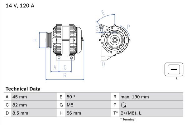 Generator / Alternator 0 986 041 740 BOSCH