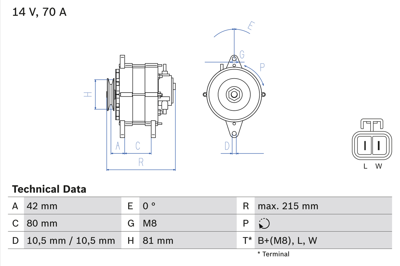 Generator / alternator 0 986 041 790 BOSCH