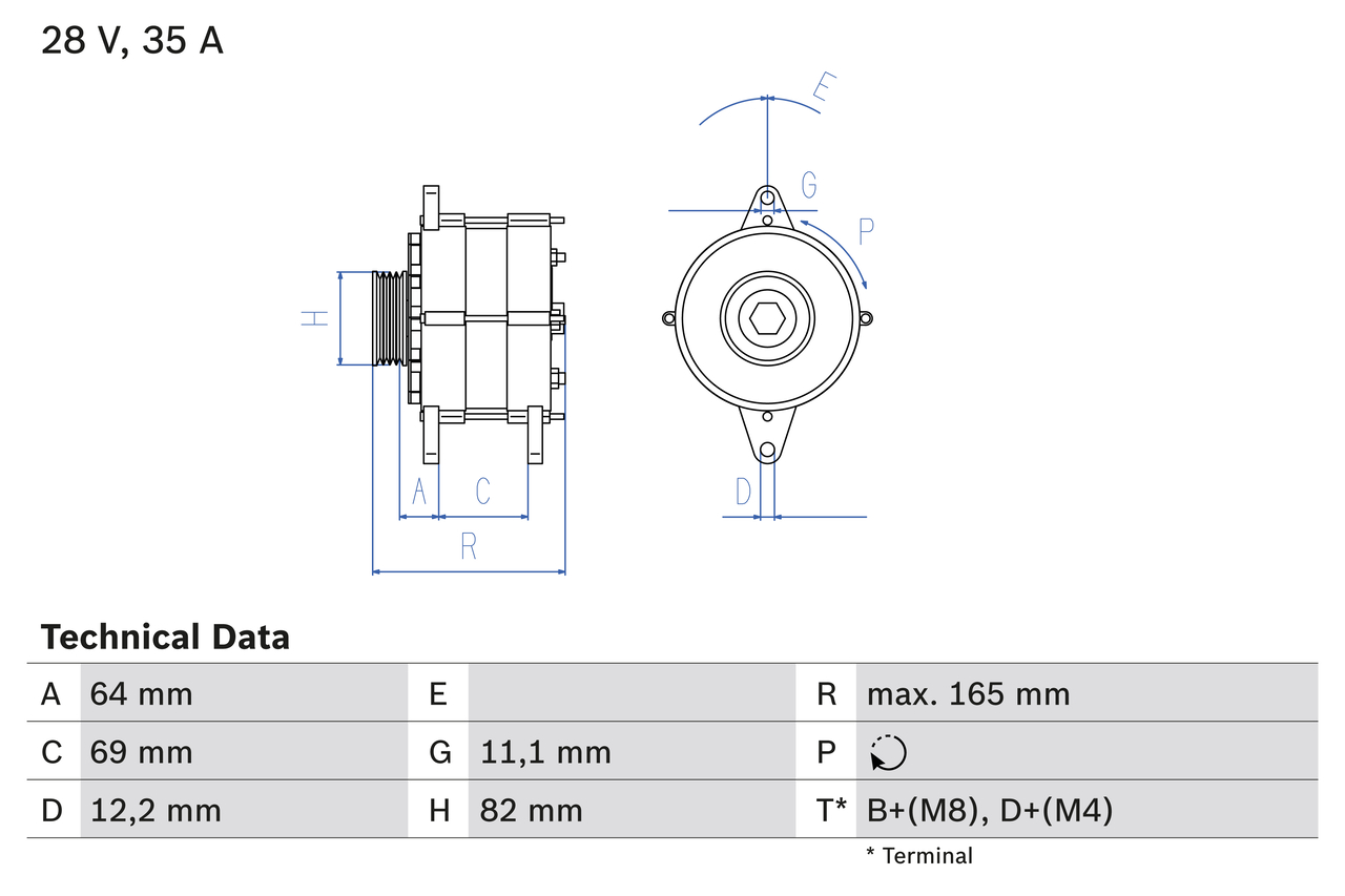 Generator / Alternator 0 986 041 940 BOSCH