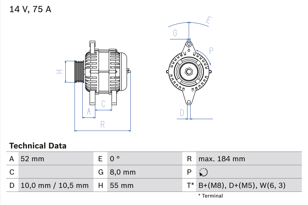 Generator / Alternator 0 986 042 031 BOSCH