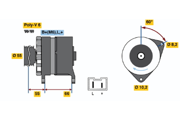 Generator / Alternator 0 986 042 221 BOSCH