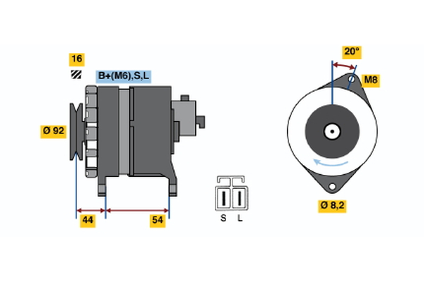 Generator / Alternator 0 986 042 241 BOSCH