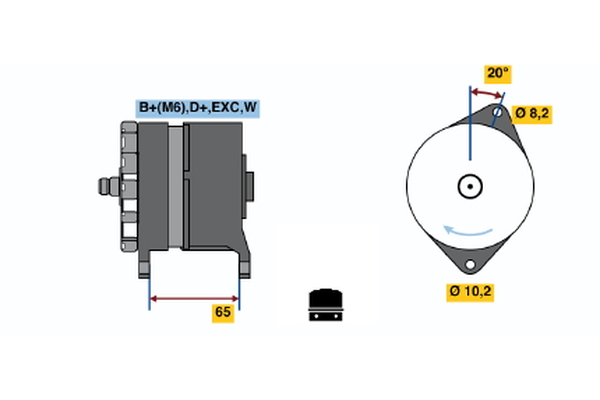 Generator / Alternator 0 986 042 251 BOSCH