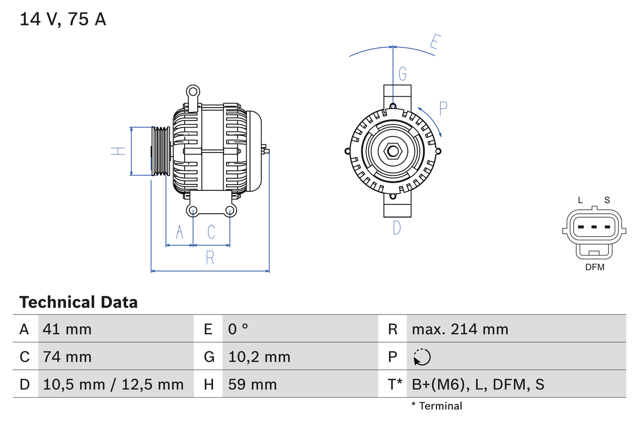 Generator / Alternator 0 986 042 650 BOSCH