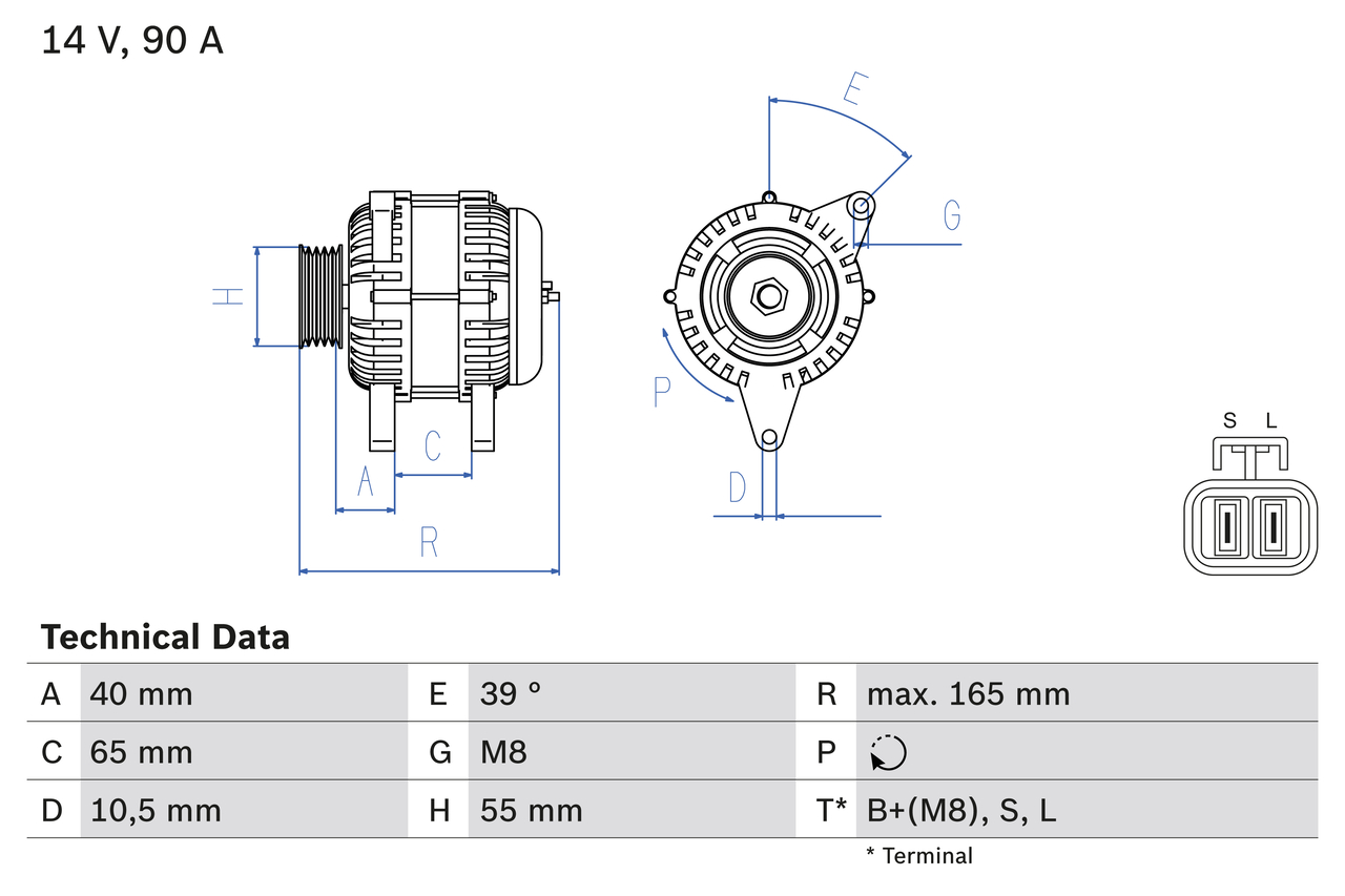 Generator / Alternator 0 986 042 690 BOSCH