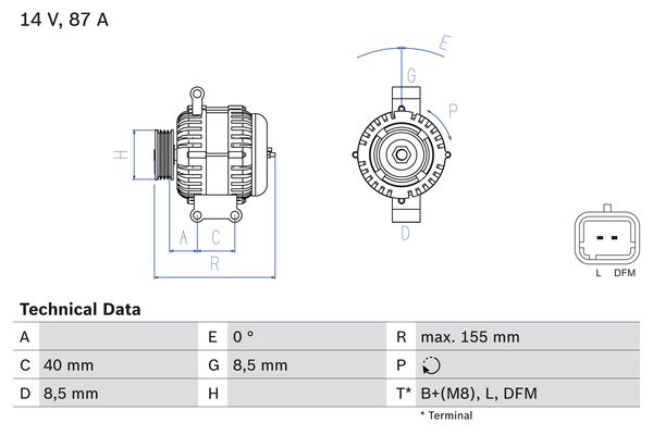 Generator / Alternator 0 986 042 720 BOSCH