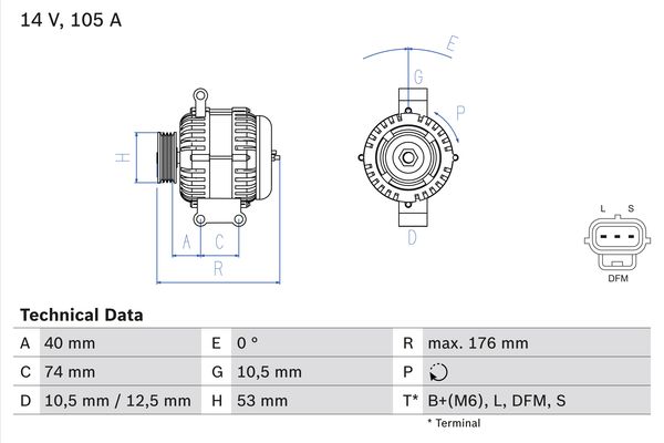 Generator / Alternator 0 986 042 790 BOSCH