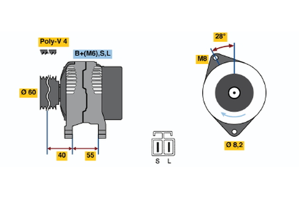 Generator / Alternator 0 986 042 871 BOSCH
