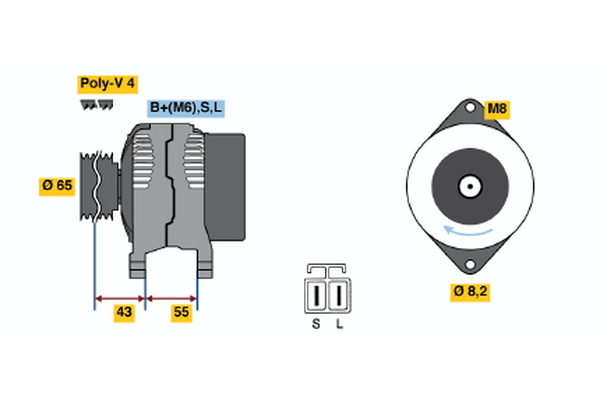 Generator / Alternator 0 986 042 891 BOSCH