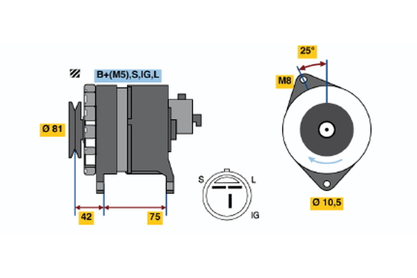Generator / Alternator 0 986 044 991 BOSCH