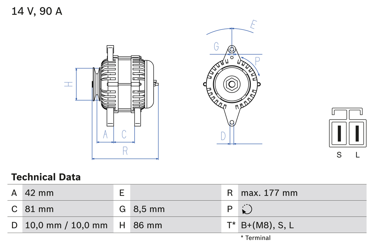 Generator / Alternator 0 986 045 651 BOSCH