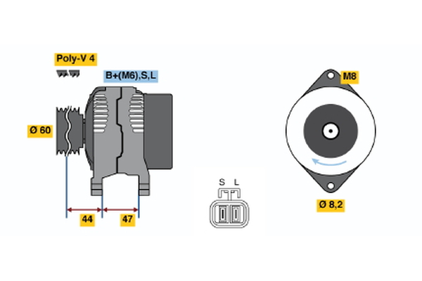 Generator / Alternator 0 986 045 941 BOSCH