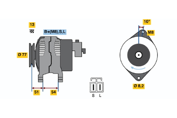 Generator / Alternator 0 986 045 951 BOSCH