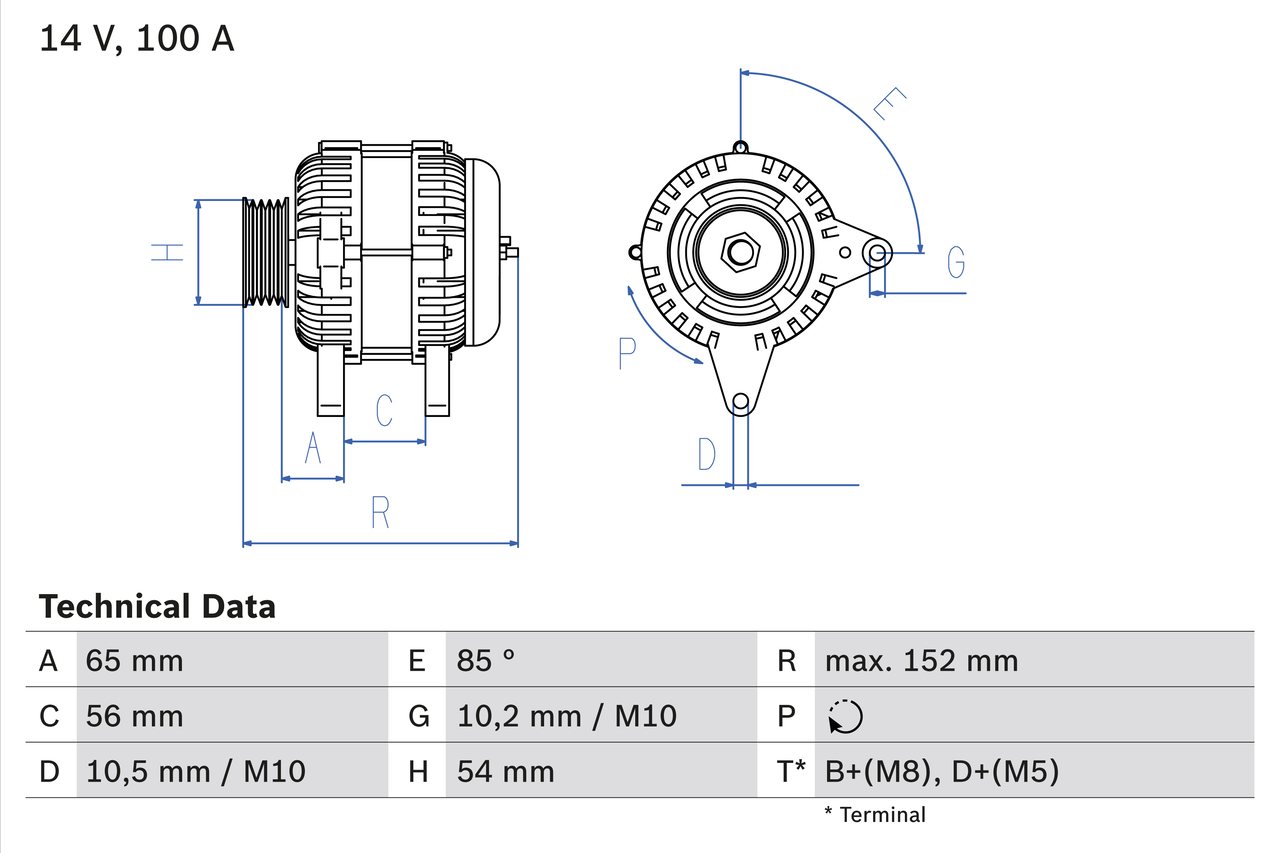 Generator / alternator 0 986 047 270 BOSCH