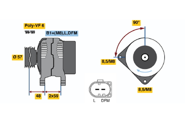 Generator / Alternator 0 986 047 350 BOSCH
